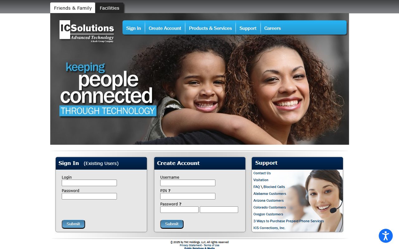 Rutherford County inmate telephone account provider page