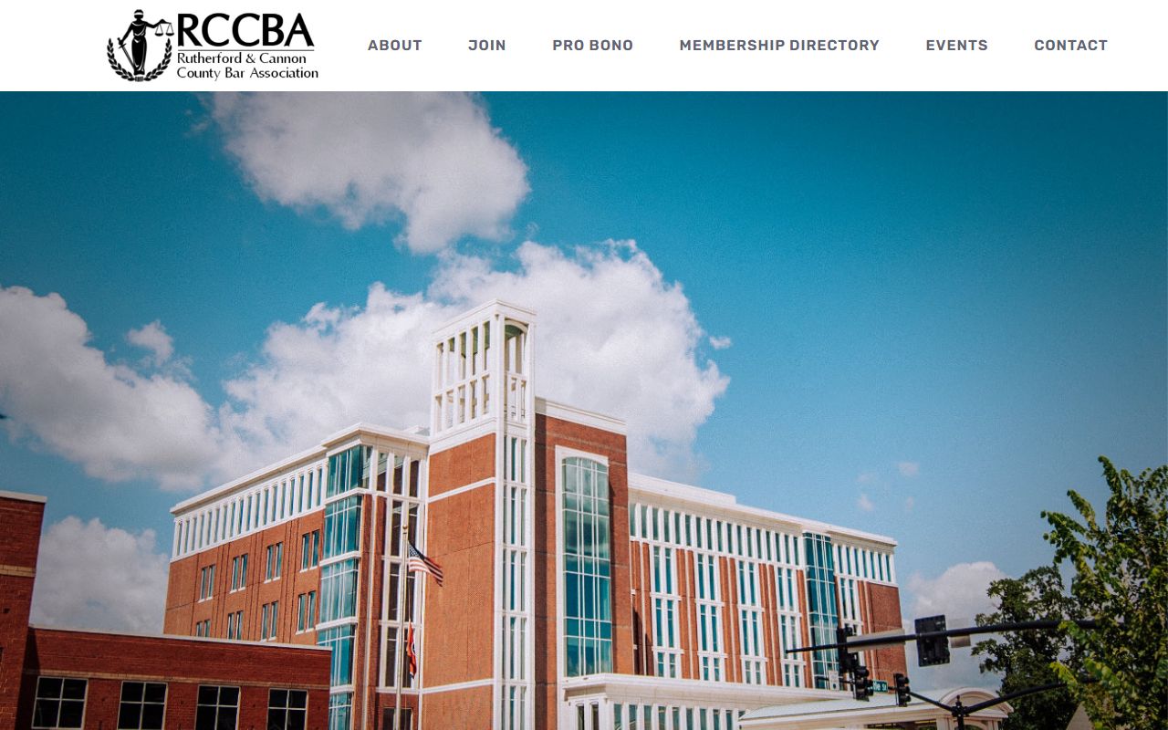 Rutherford and Cannon County Bar Association page for Rutherford County court records legal help
